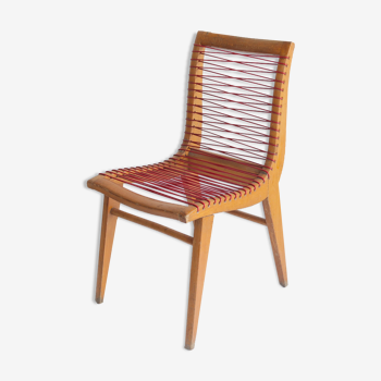 Seated chair "scoubidou" Louis Sognot 50s