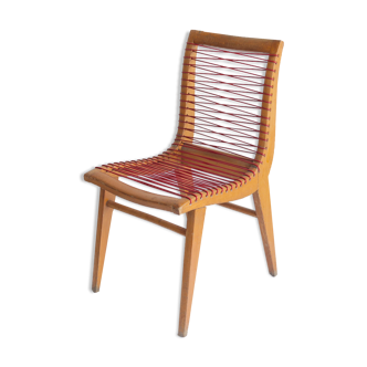 Seated chair "scoubidou" Louis Sognot 50s