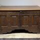 Jesuit-style chest dated 1790. Chiselled, in oak. H 71, W 123, D 60.