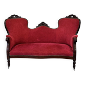 Antique Louis-Philippe velvet sofa