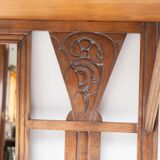 Antique French coat rack with mirror in art deco style circa 1930