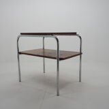 Art deco chrome and wood table, 1940s