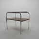 Table art déco chrome et bois, années 1940