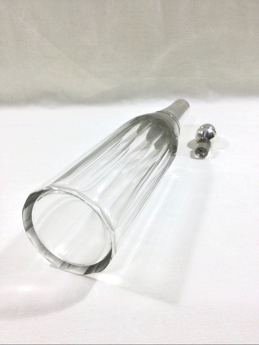 Crystal and silver decanter