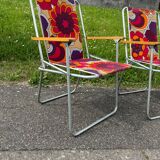 Vintage 70s Flower Power camping chair