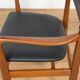 Fauteuil vintage en teck et cuir, Danemark, 1960