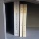 Bibus beech bookcase renovated in gray