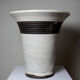 Large modern Raku lamp in beige and brown by Keramos Sèvres - René Hénon