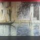 Oil on canvas, Gondola in Venice, signed Esseau