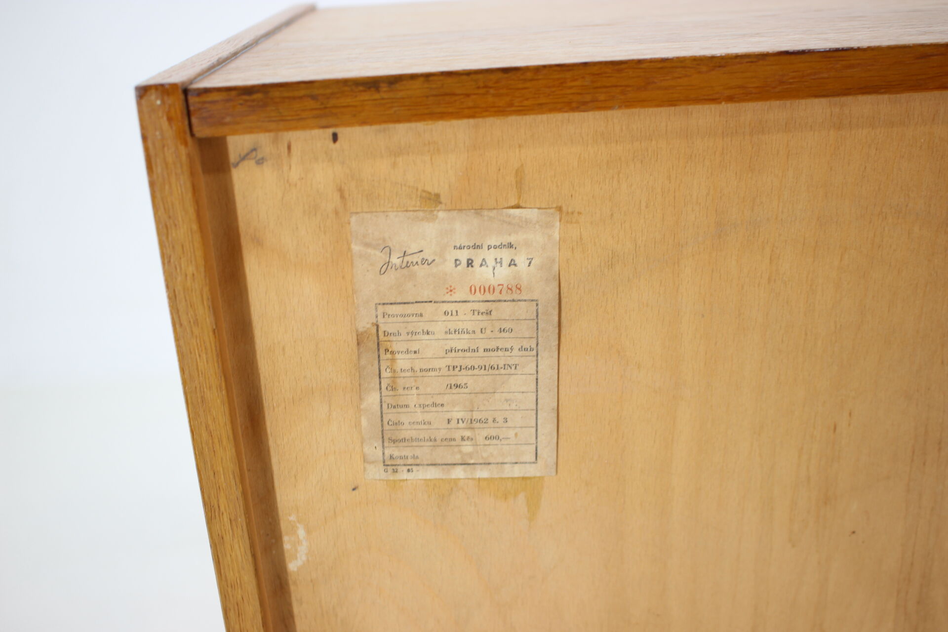 1960s Jiri Jiroutek Oak Sideboard, Czechoslovakia