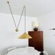 Adjustable Brass Keos Pendant Lamp with Counterweight by Florian Schulz