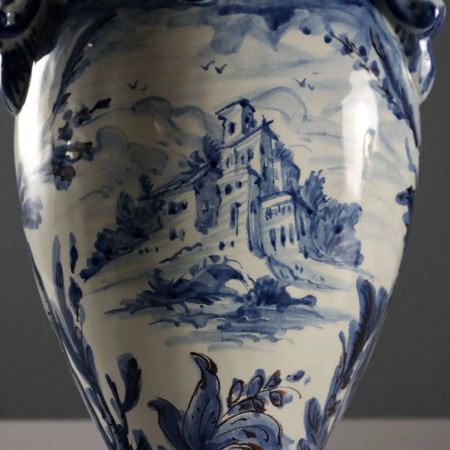 Ancient triptych of vases Giuseppe Mazzotti Albissola 20th Century