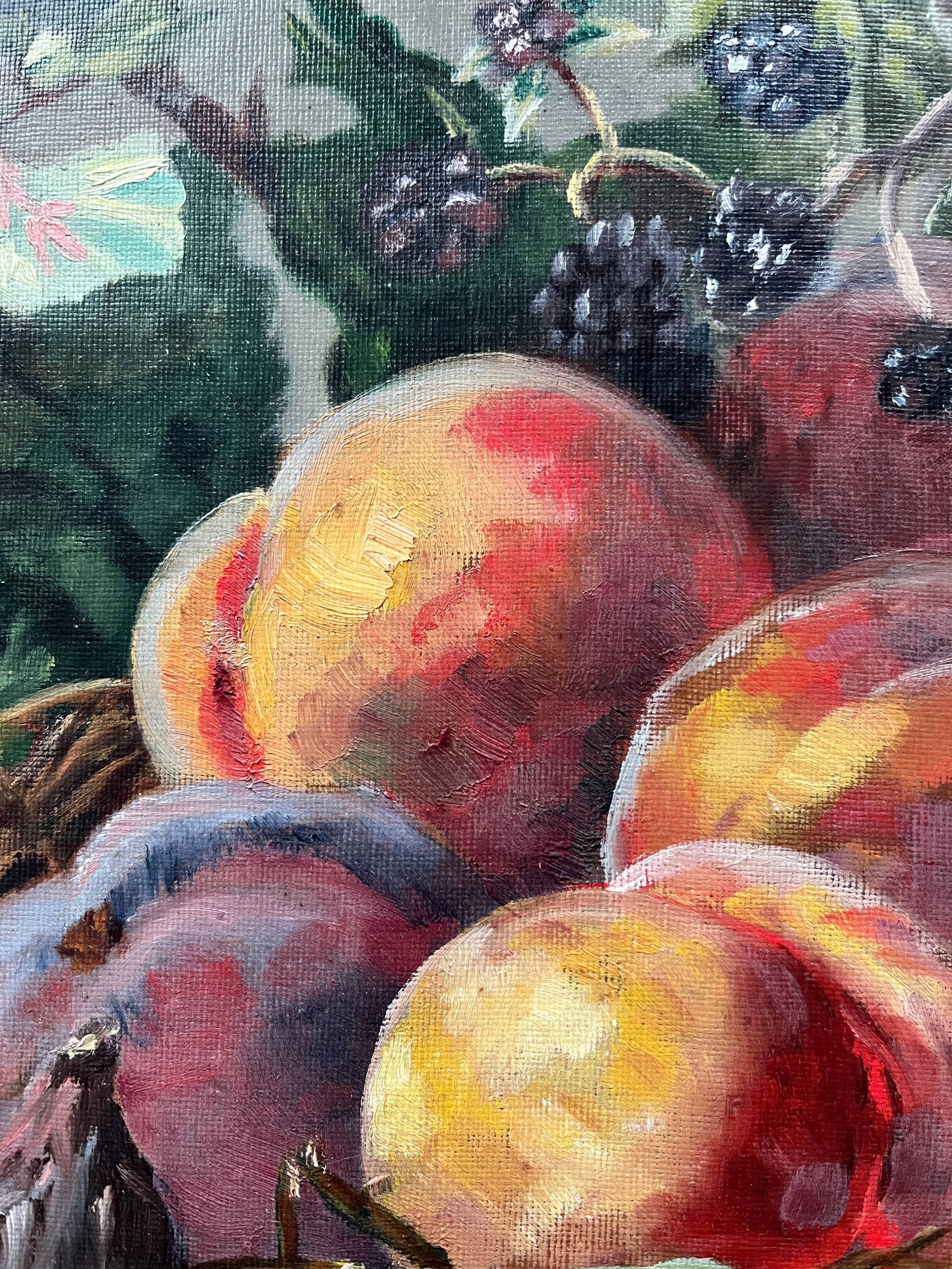 HSP painting "Composition with fruits" 19th/20th century signed