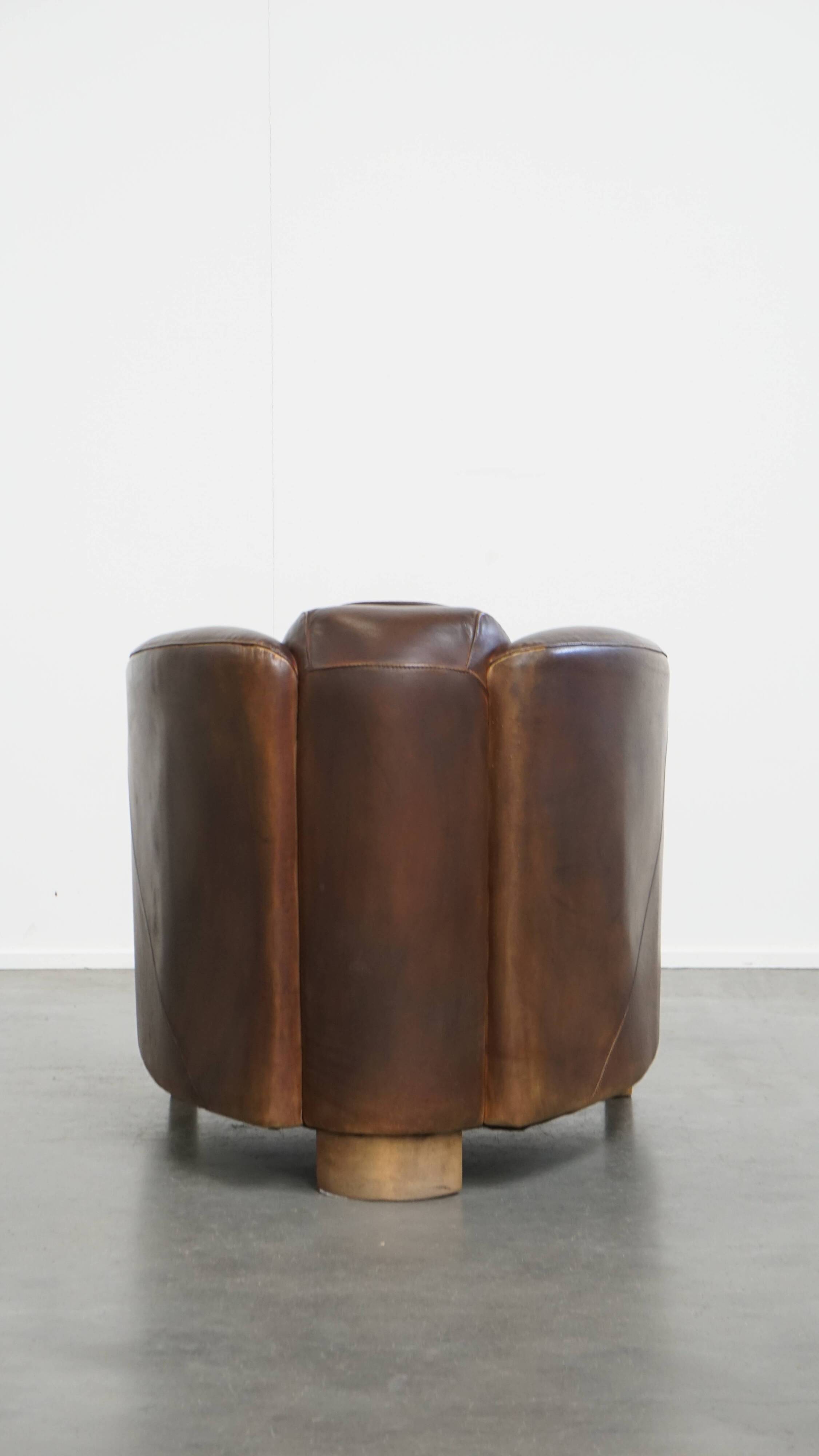 Cowhide Leather Chesterfield Aviator Armchair