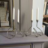 Pair of twisted candlesticks