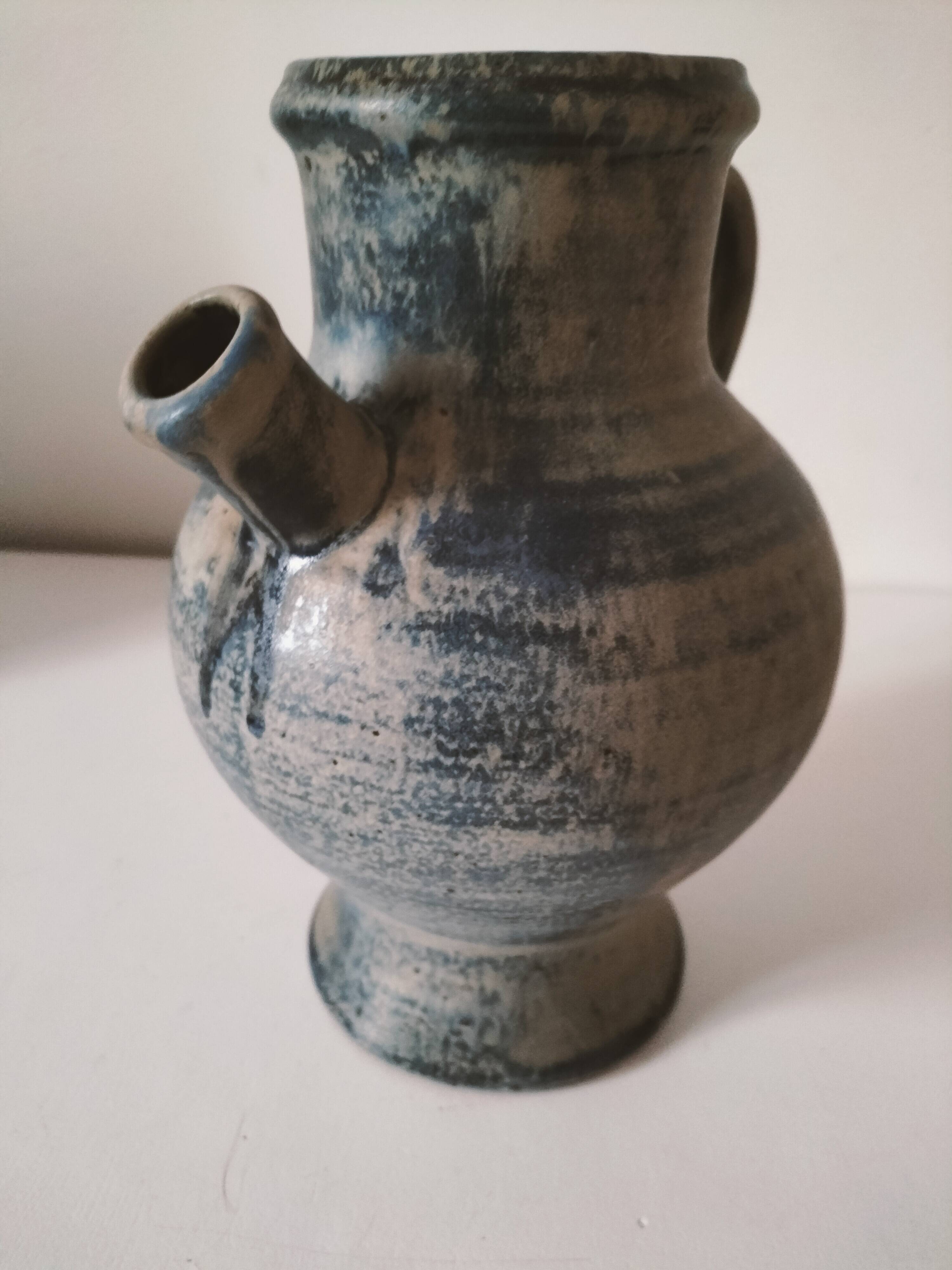 Salins glazed stoneware ewer, model 654, 1960s