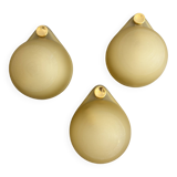 3 vintage glass paste wall lights