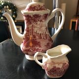 pink English tea service