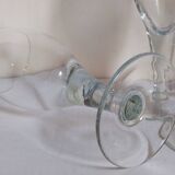 Six XXL blown glass stemmed glasses