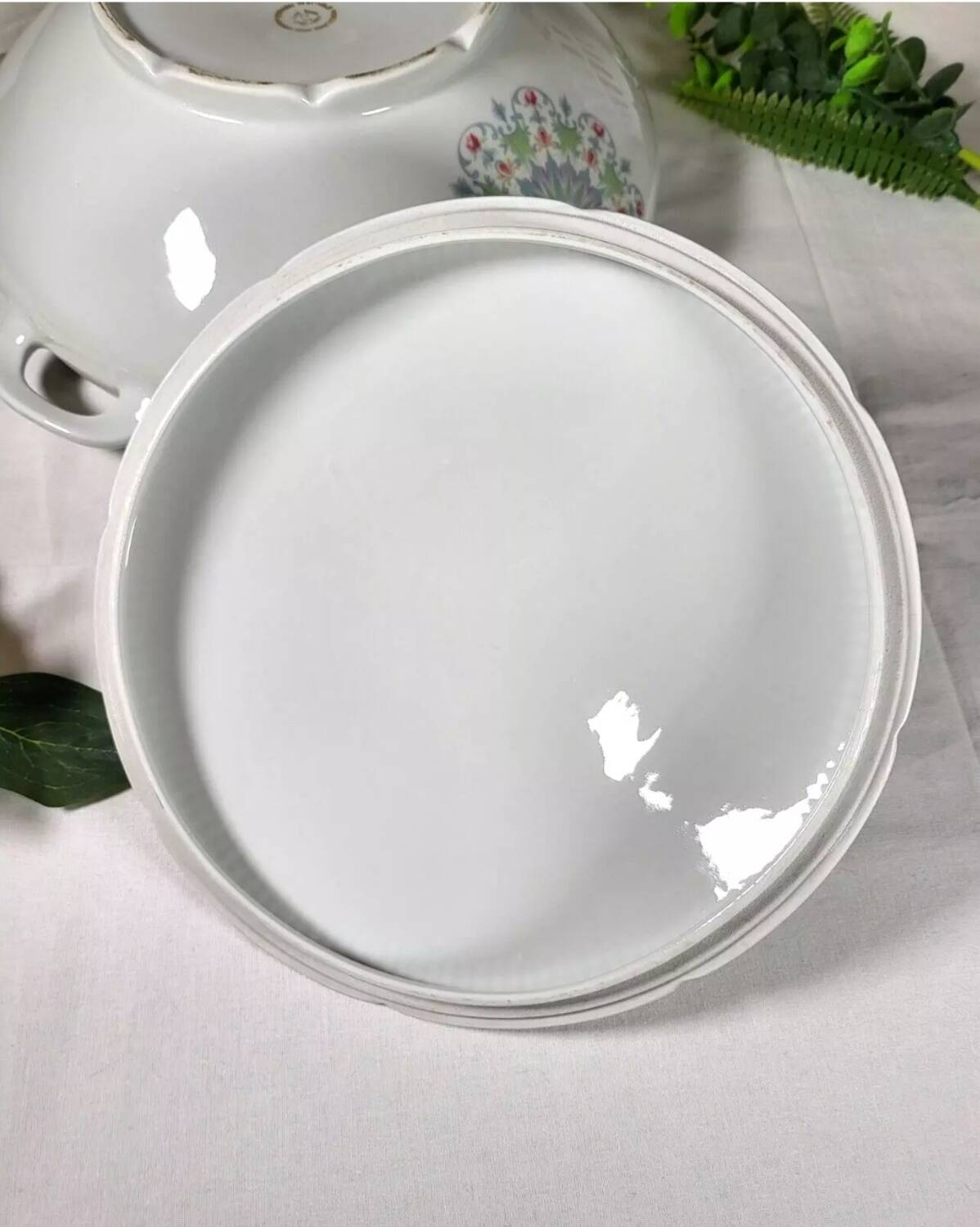 Vegetable Soup Tureen in Vierzon Porcelain