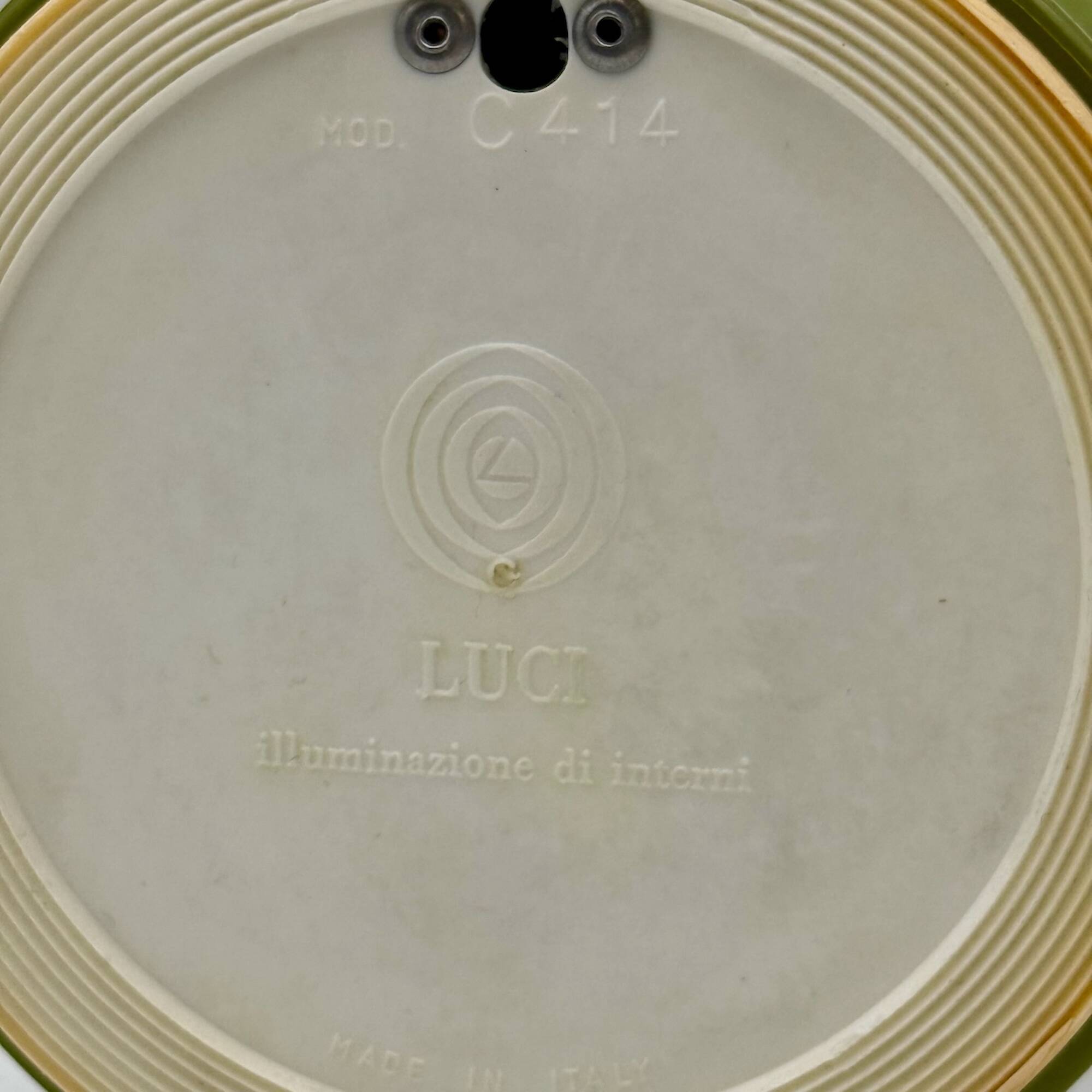 Pair of Vintage 1970s Eyeball Lamps by Luci in Green