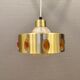 Danish hanging lamp made of glass, metal and with colored prisms