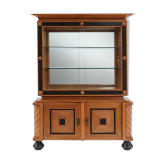 Belgian late art deco cabinet in solid oak