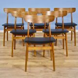 Set of 6 Danish dining chairs in teak by Farstrup, 1960s