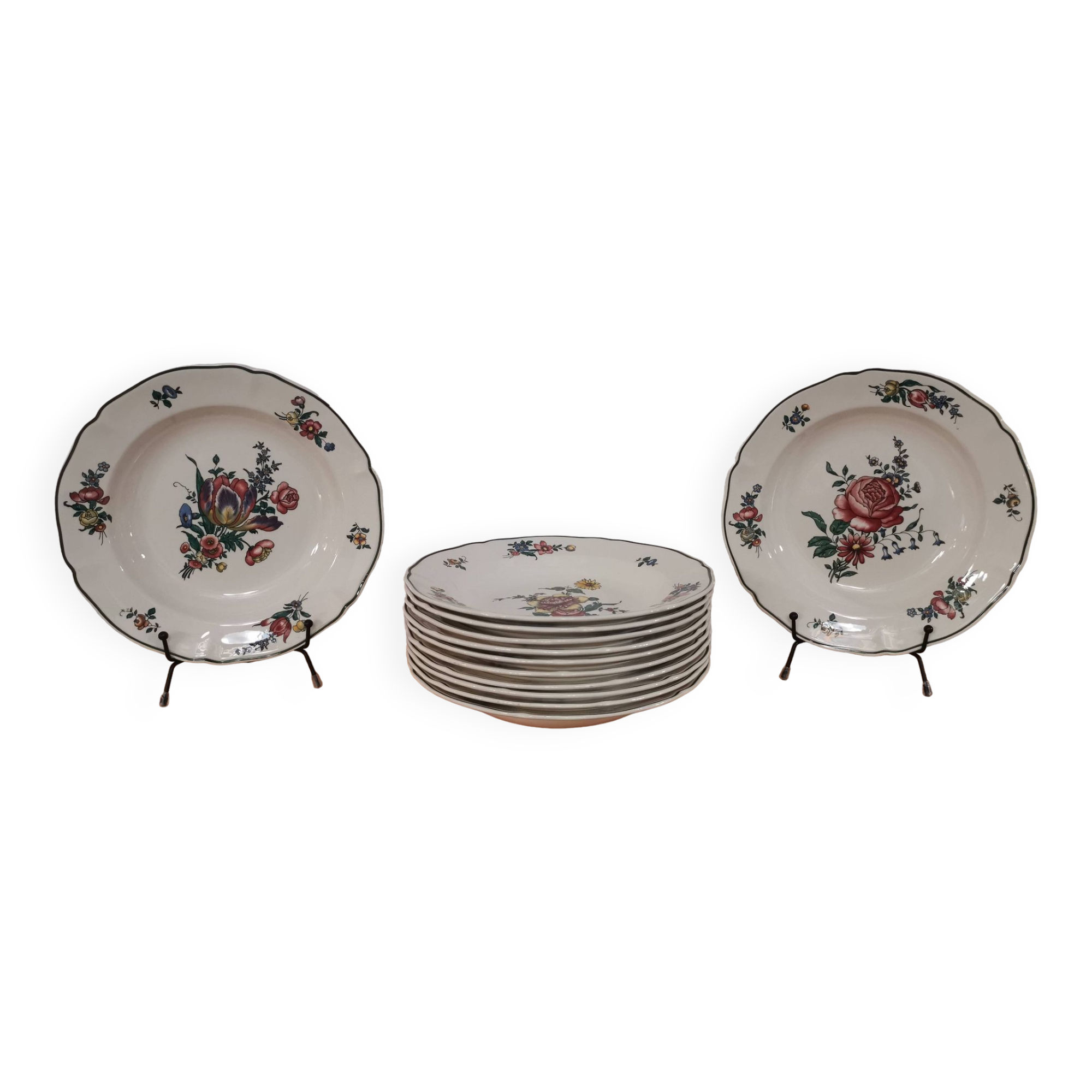 Set of 6 ceramic soup plates “villeroy and boch” “alt strassburg”