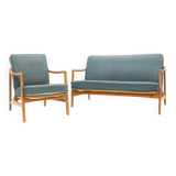 Mid-Century Sofa Set with Easy Chairs by Tove & Edvard Kindt-Larsen 60s