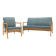 Mid-Century Sofa Set with Easy Chairs by Tove & Edvard Kindt-Larsen 60s