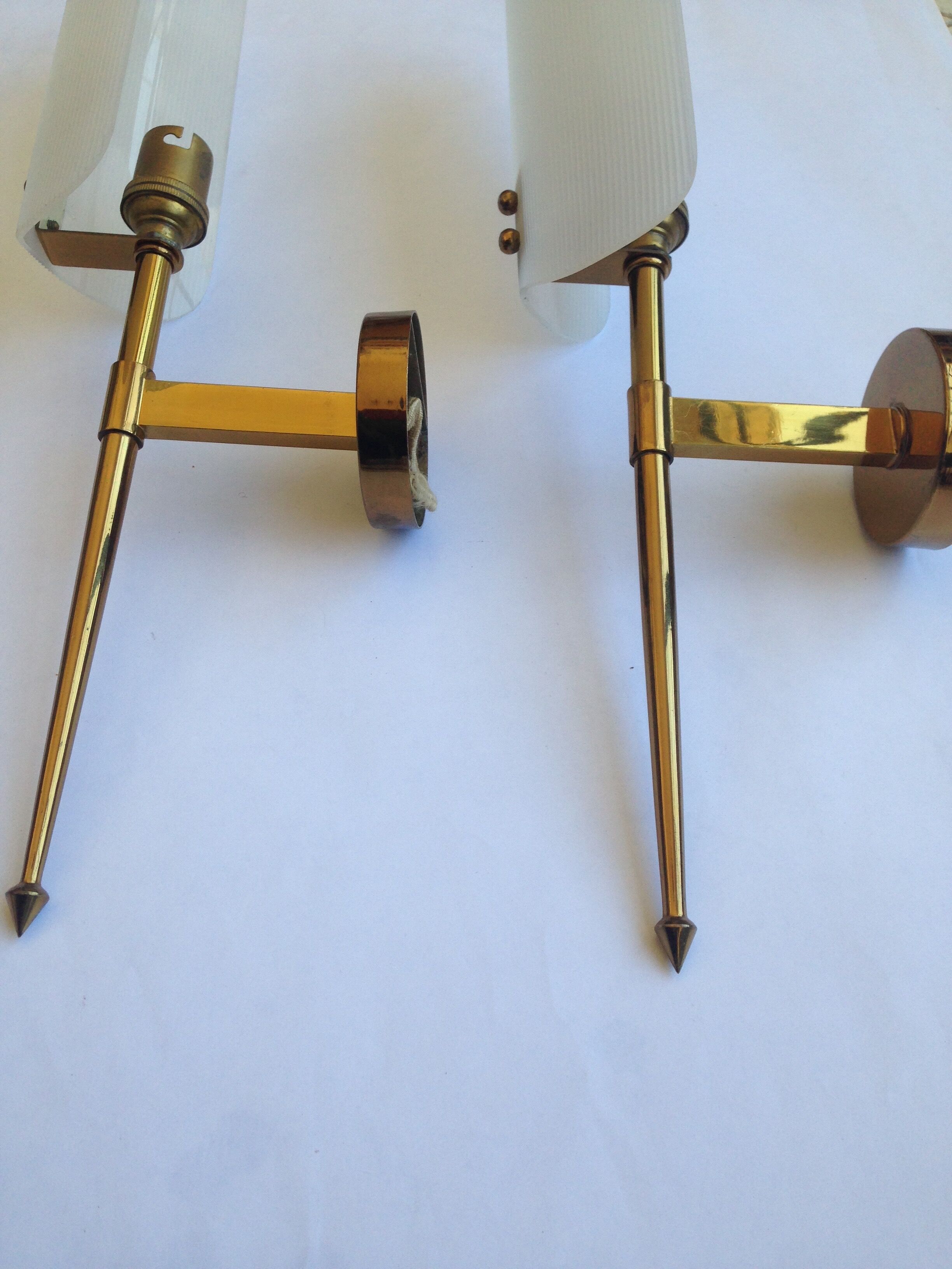 Pair of XXL wall lights Maison Arlus 1950