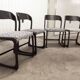Lot of 4 Baumann chairs flat sled restored