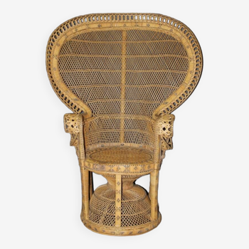 Emmanuelle rattan armchair circa 1970