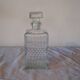 Vintage Diamond Cut Glass Decanter – Retro Elegance