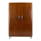 Bauhaus Chromed and Tubular Steel Wardrobe from Hynek Gottwald, 1940s
