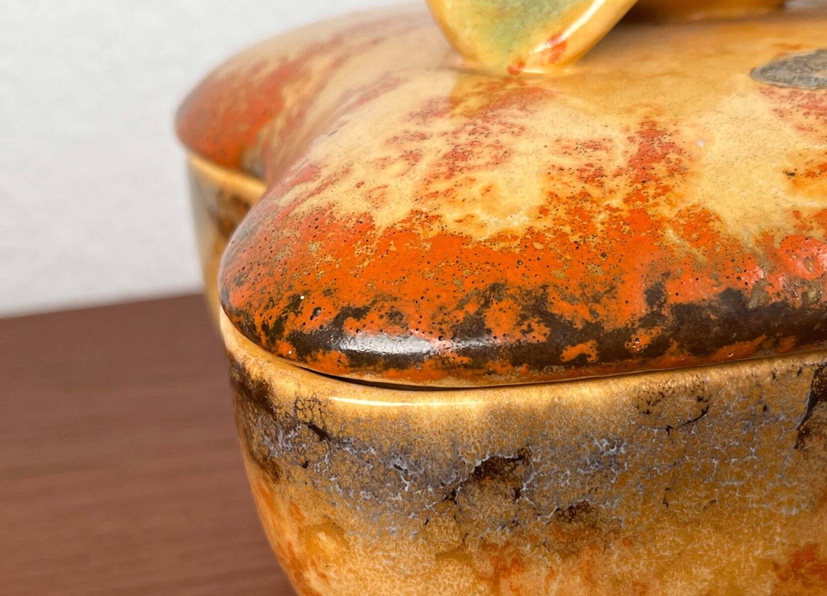 German Art Deco ceramic bowl with lid from Carstens Pottery.