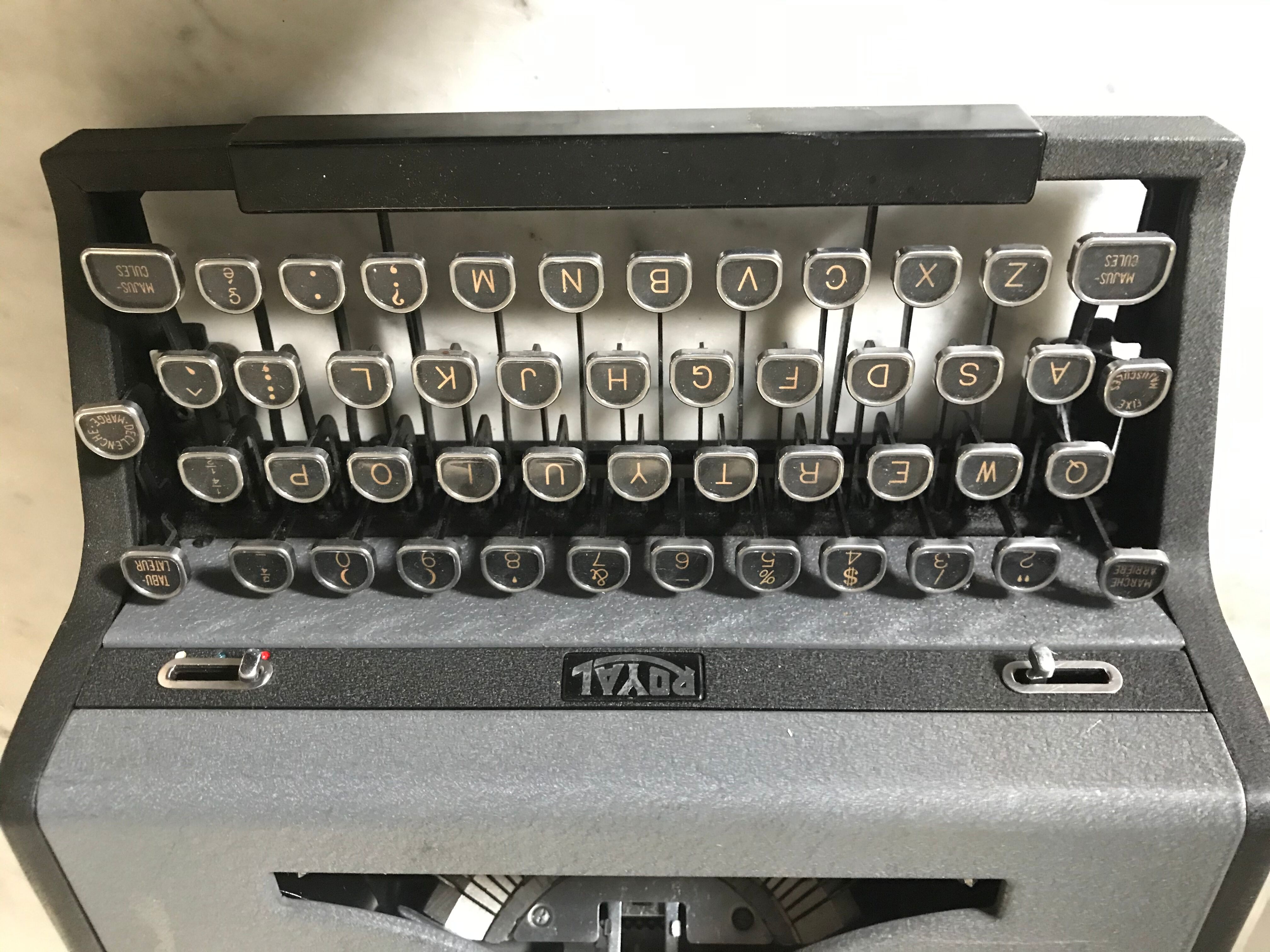 Royal typewriter, circa 1940