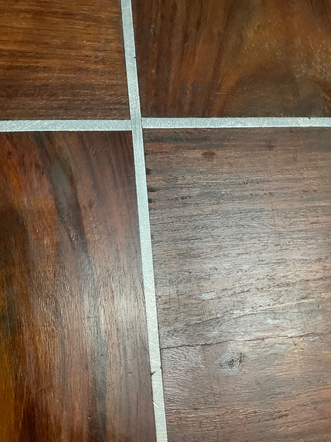 Scandinavian coffee table from the 50s in teak and aluminum