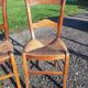 6 chaises anciennes paillées en fruitier