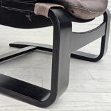 Chaise longue kroken, années 1970, design suédois par ake fribyter pour nelo, état d'origine.