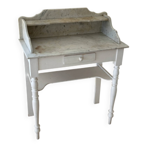 Bureau coiffeuse en bois - shabby
