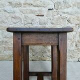 Set of 4 solid wood stools, bistro, 60s