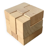 Wooden cube puzzle puzzle