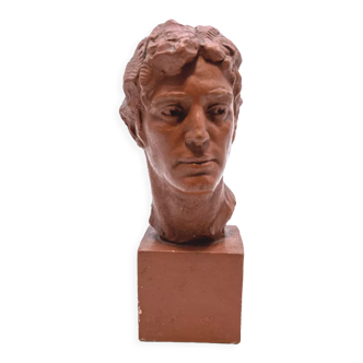 Bust of a man, terracotta print, Victor Demanet (1895-1964)