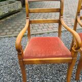 Louis Philippe style armchairs in cherry set of 4