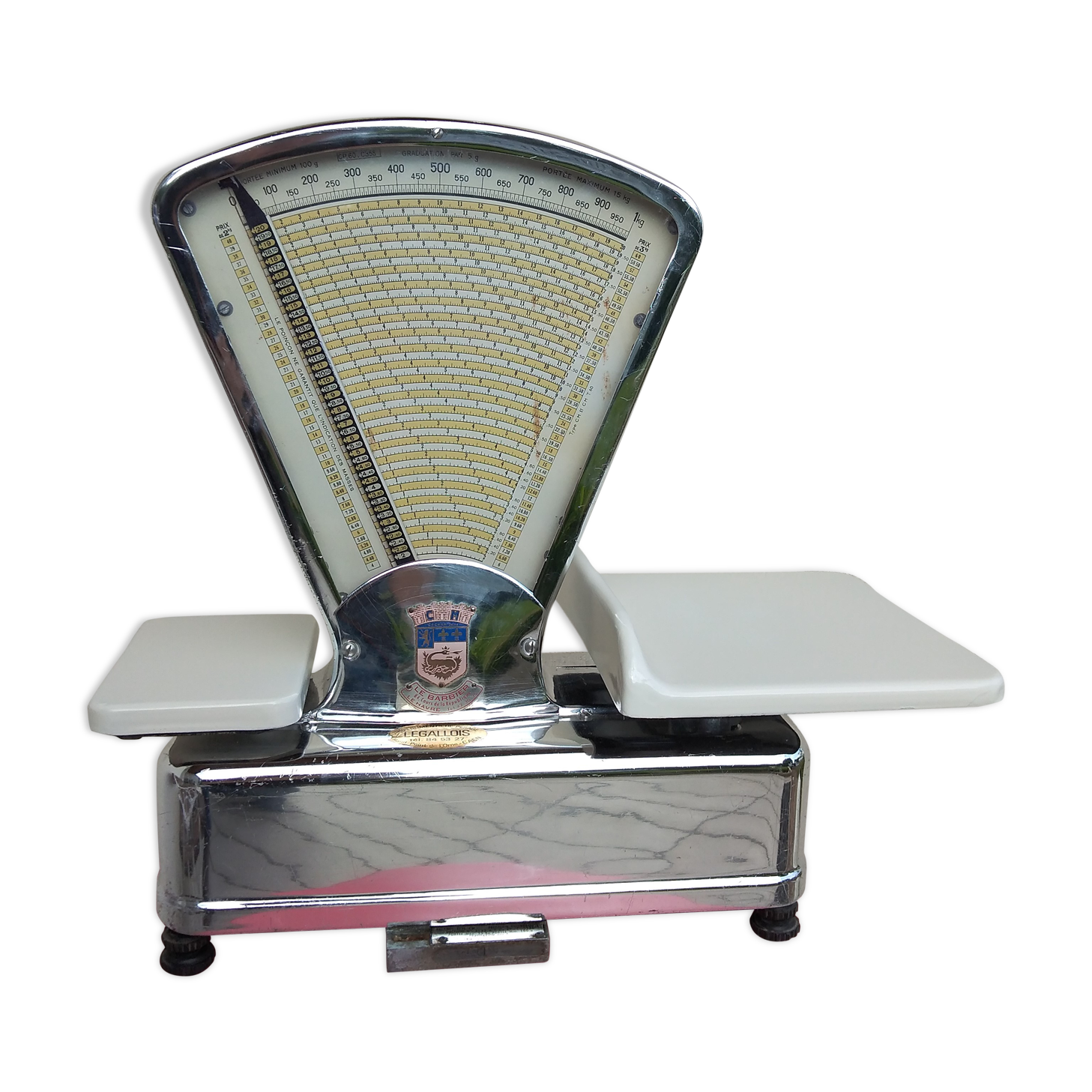 Former butcher's scale Moreau Cachan stainless steel