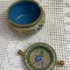 Enamelled brass ashtray