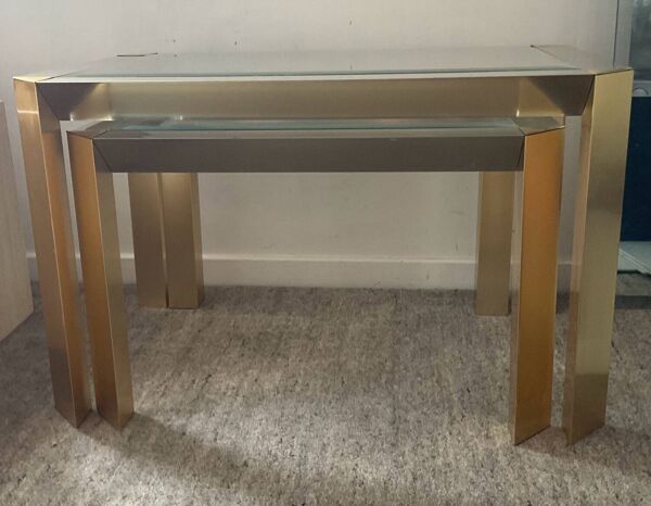 Duo de tables gigognes des années 70