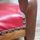 Fauteuil de bureau en noyer massif XIX°